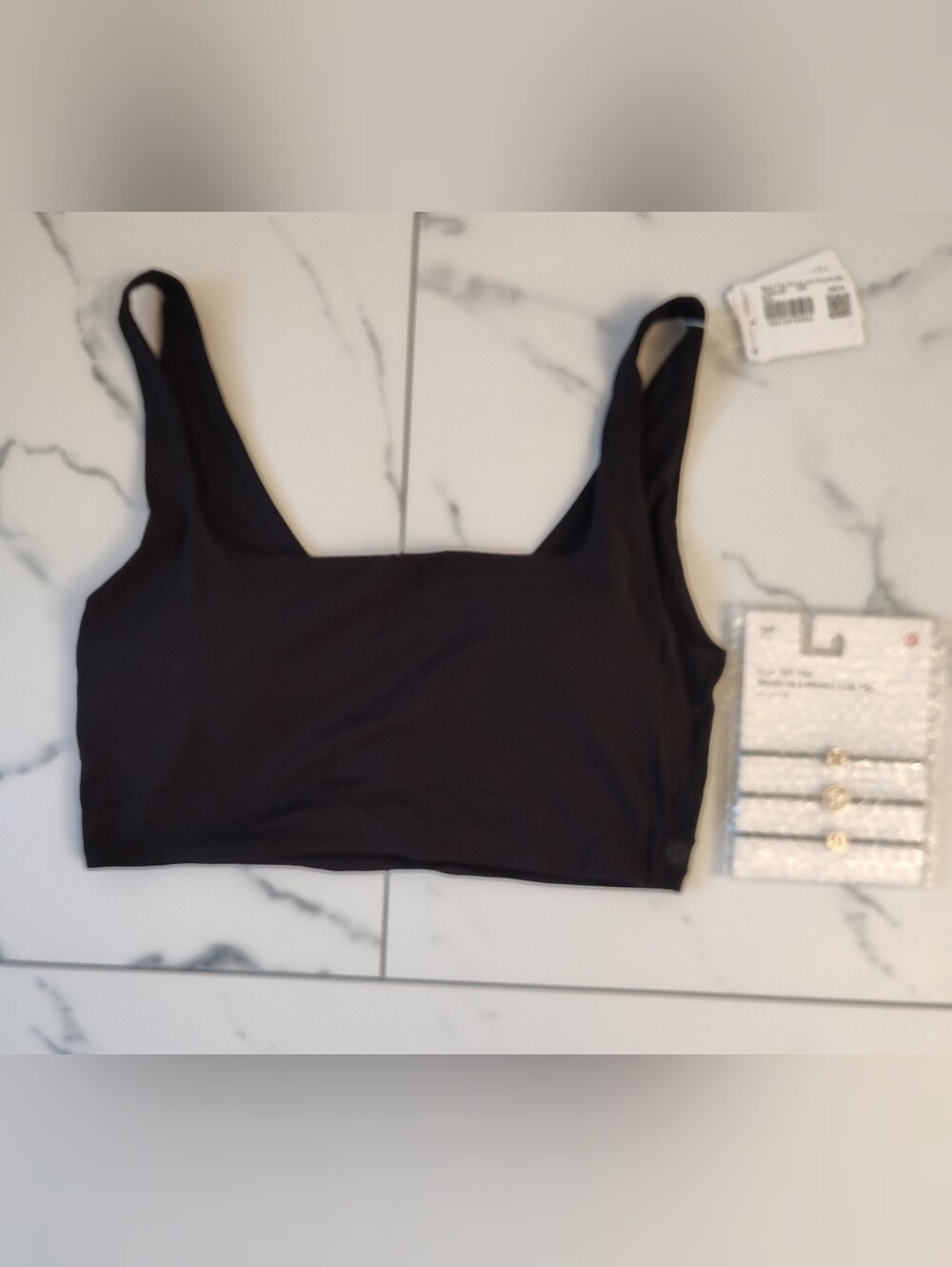 Lululemon Bend This Scoop And Square Bra Light Support, A-C Cups and 3 Hair Ties